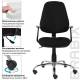 Кресло  "Comfort MG-322", хром, регулируемая эргономичная спинка, ткань, черное, 532558. Фото товара с разных ракурсов.