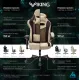 Кресло игровое геймерское Бюрократ VIKING 6 KNIGHT B FABRIC черный крестовина металл. Фото товара с разных ракурсов.